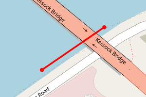 Map showing Stadium Road (under Kessock Bridge)