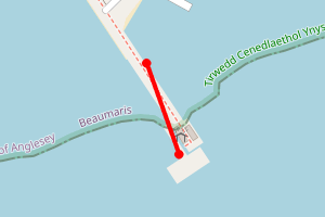 Map showing Beaumaris Pier