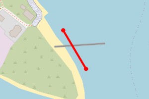 Map showing Duver Beach