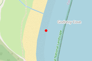 Map showing Godrevy Cove (nr St Keverne)