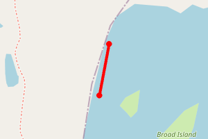 Map showing Broad islands bay, Little Cumbrae