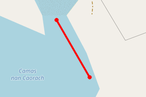 Map showing Lochbuie - Camas nan Caorach beach