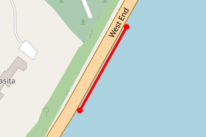 Map showing Beaumaris beach 2