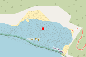 Map showing Great Lantic Beach