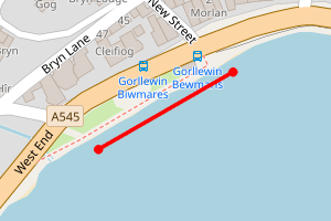 Map showing Beaumaris beach 7