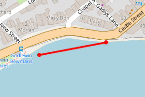 Map showing Beaumaris beach 8