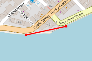 Map showing Beaumaris beach 9