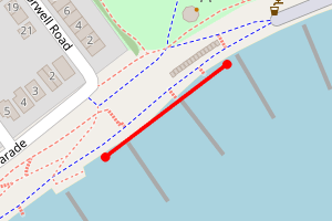 Map showing Dovercourt Beach 1