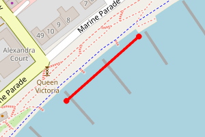 Map showing Dovercourt Beach 2