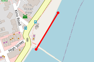 Map showing Walton on the Naze - Central Beach