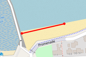 Map showing Fisherrow - East of Harbour Wall