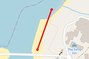 Map showing Tayinloan North beach