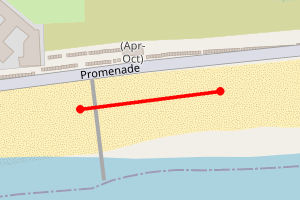 Map showing Boscombe beach