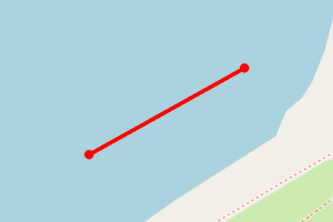 Map showing Leasowe Beach