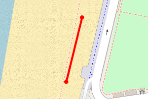 Map showing Weston-Super-Mare - Sea monster garden