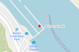 Map showing Target Bay, Batson Creek