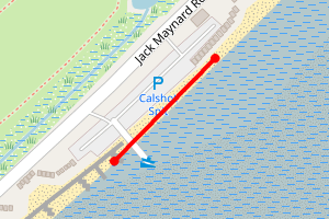 Map showing Calshot Beach Car Park