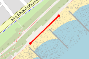 Map showing Eastbourne - opposite Staveley Road