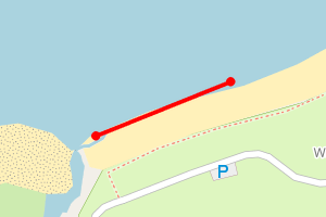 Map showing Haven Doniford Beach