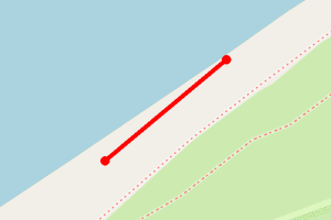Map showing Leasowe beach - opp Golf club
