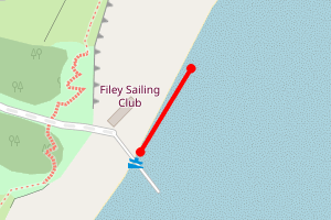 Map showing Filey
