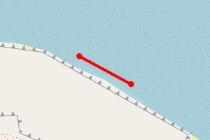 Map showing Cayton Bay