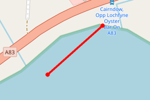 Map showing Head of Loch Fyne (West)