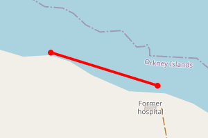 Map showing Burnside Flotta