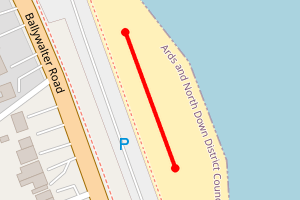 Map showing Millisle Beach