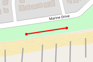 Map showing Goring - Chelwood Ave