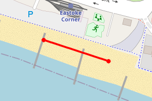 Map showing Eastoke Corner 1