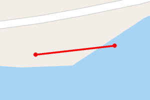 Map showing Lopness- right of wreck