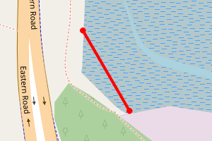 A map showing the Anchorage Park Coastal Path beach stretch plotted on it
