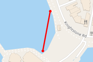 Map showing Marine Lake Beach - Weston-super-mare