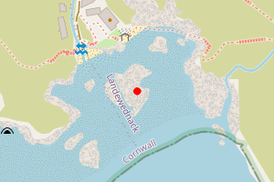 Map showing Kynance Cove