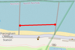 Map showing Sheringham West