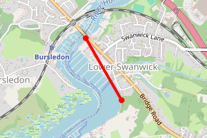 Map showing Hamble River East Side