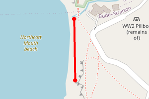 Map showing Northcott Mouth