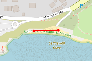 Map showing Bigbury