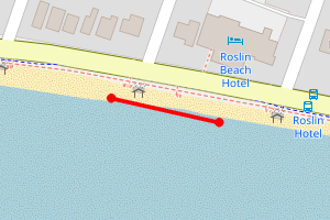 Map showing Thorpe Bay, Southend Seafront