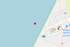 Map showing Traeth Mawr (Newport Sands)