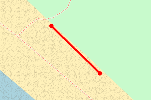 Map showing Pembrey Sands (Cefn Sidan)