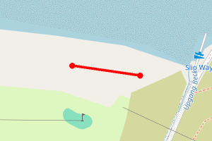Map showing Whitby West Sands
