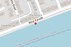 Map showing West Parade