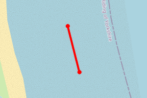 Map showing Barmston Beach