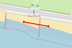 Map showing Hove Lagoon
