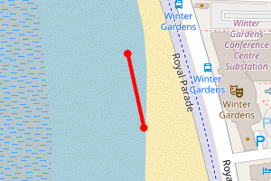 Map showing Weston-Super-Mare