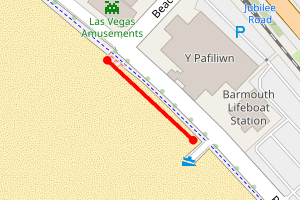 Map showing Barmouth