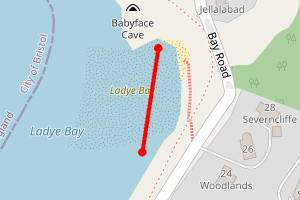 Map showing Layde Bay