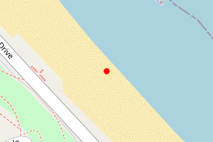 Map showing North Bay Beach